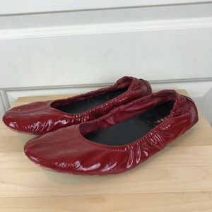 Prada red ballerina flats. Size 38.5